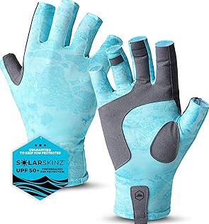 Tough Outdoors UV Fishing Gloves - Fingerless Grip for Kayak Gloves - UPF 50+ Sun Protection - Fishing Accessories product image