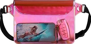 F-color Waterproof Fanny Pack - Cruise Essentials 2026 - Waterproof Pouch with Adjustable Waist Strap, Triple Zipper Roll-Top Dry Bag for Phone, Keep Passport Valuables Dry for Beach Kayaking Boating product image