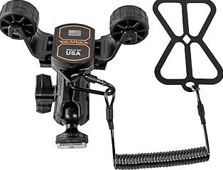 YakAttack RotoGrip Phone Holder with 1" Screwball Track Mount | Adjustable Cell Phone Mount for Kayaks | Fits GearTrac & Track Systems | Secure Kayak Phone Holder for Fishing – Made in USA product image