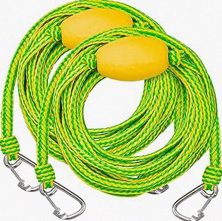 SATINIOR 2 Pcs Floating Kayak Tow Rope with Clips, 40 FT Each, Heavy Duty Float Rope Connect Rescue Line for Anchor Kayaks Fishing Boat Accessories Marker Buoy Float Drift 2000 Lbs product image