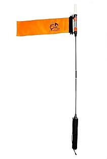 YakAttack VisiCarbon Pro Kayak Visibility Light with Flag | 48" Collapsible Safety Pole | LED Light, 100-Hour Runtime | MightyMount & GearTrac Ready (CPM) | Kayak Fishing Accessories product image