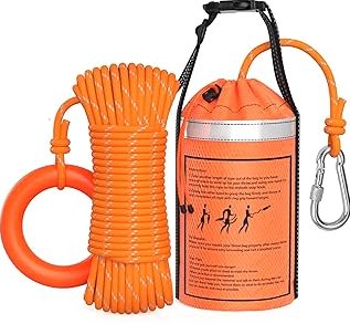NTR Water Rescue Throw Bag with 50/70/98 Feet of Rope in 3/10 Inch Tensile Strength Rated to 1844lbs, Throwable Device for Kayaking and Rafting, Safety Equipment for Raft and Boat product image