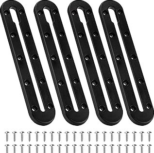 Kayak Track Mount, Kayak Rail Track, Kayak Low Profile Gear Track Accessories for Fishing Rod Holder, Cup Holder, Paddle Holders, Anchor Cleats (9 in, 10 Holes, 4 Pieces) product image