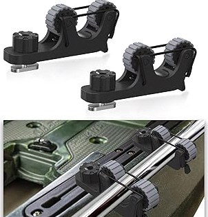 1006 Kayak Paddle Holder Track Mount, Kayak Accessories to Save Track Space & Secure Paddle, 2-Layer Grip for Slim Gear, Fits 0.8–1.3” Shafts, Paddle, Fishing Net & Rod Holder product image